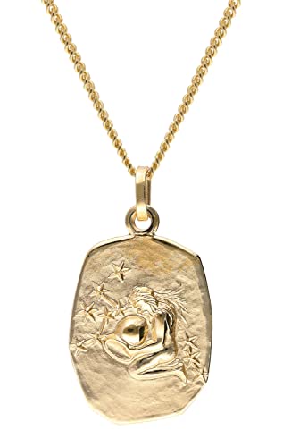 trendor Wassermann Sternzeichen Gold 333 mit vergoldeter Silberkette 15404-02-60 60 cm