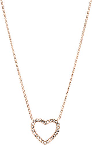 Fossil Halskette Für Frauen Vintage Glitz, 40,6 Cm Länge, 5,1 Cm Verlängerung Rose Gold Edelstahl Halskette, JF03086791