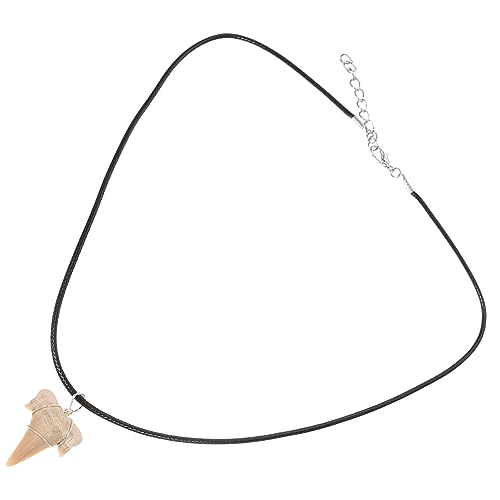 VANZACK Haifischzahn Charm Anhänger Halskette Für Damen Handgefertigte Kette Mit Natürlichem Haifischzahn Fossil Stilvolle Schmuck Halskette Für Frauen