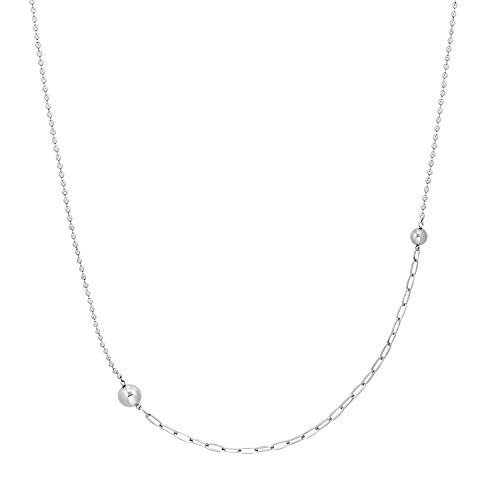 s.Oliver Halskette Edelstahl Damen Halsschmuck, 72+5 cm, Silber, Kommt in Schmuck Geschenk Box, 2031477