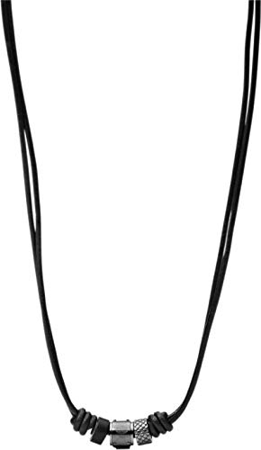 Fossil Halskette Für Männer, Schwarze Edelstahl-Halskette, JF00501797