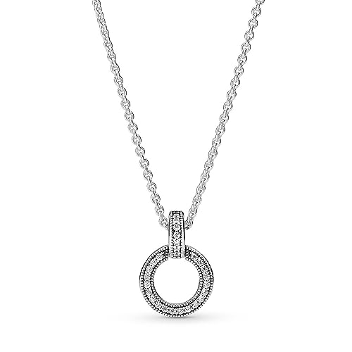 PANDORA Double Circle Pendant & Necklace