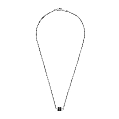 Emporio Armani Halskette Für Männer, Gesamtlänge: 500mm Größe Rondell: 10X8X2mm Silber Edelstahl Halskette, EGS2844040