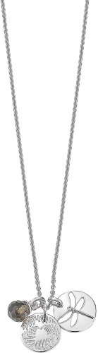 Esprit Damen-Kette world of nature 925 Sterlingsilber 1 Glasperle grau 42-45cm S.ESNL92184A420