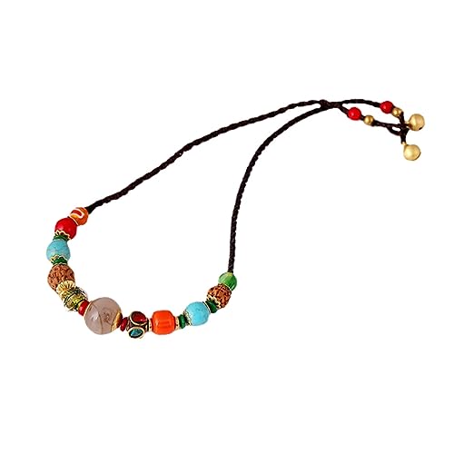 Ipetboom 1Stück Ethno Inspirierte Halskette Für Damen Schlüsselbeinkette Mit Zufälliger Perlenfarbe Stilvolle Geflochtene Kette Für Besondere Anlässe