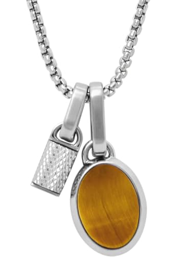 Fossil Herren Jewelry Silberfarbene Edelstahl-Halskette, JF04852040