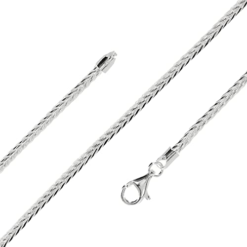 Lijoh 925 Sterling Silber Halskette für Herren Franco-Kette (3 mm) Silberkette Ketten Länge 50 cm LJ1083-50