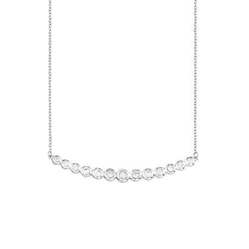 s.Oliver Damen-Kette mit Anhänger glänzend 925 Silber rhodiniert Zirkonia weiß 45 cm