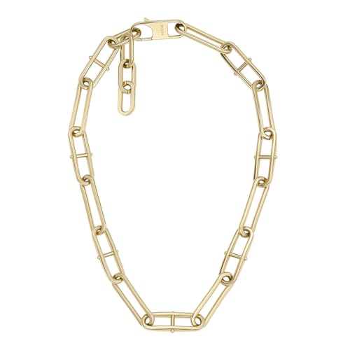 Fossil Halskette Für Frauen Heritage, Länge: 23mm, Breite: 1.7mm, Höhe: 23mm Gold-Edelstahl Halskette, JF04102710