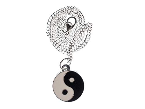 Miniblings Yin Yang Halskette - Handmade Modeschmuck I Kette mit Anhänger Länge: 45cm - Gegensätze Yoga