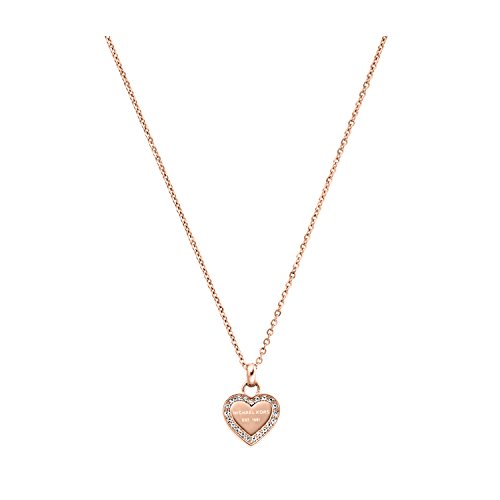 Michael Kors Halskette mit Herz-Anhänger, Metall, Rose Gold, Einheitsgröße