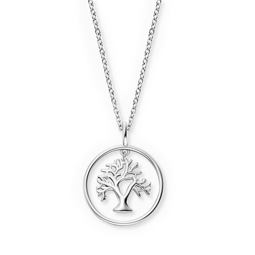 Engelsrufer Kette Lebensbaum Silber für Damen aus 925er Sterlingsilber - Karabinerverschluss - Länge: 42+4+4cm
