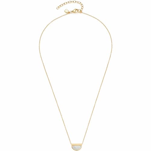 JEWELS BY LEONARDO Halskette Ciao Mimo Anker-Kette aus goldfarbenem Edelstahl halbkreisförmigem Perlmutt Anhänger 42-47 cm Länge Schmuck Geschenk für Frauen 023300