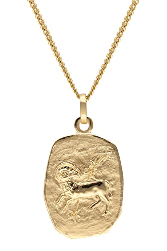 trendor Widder Sternzeichen Gold 333 / 8K mit vergoldeter Silberkette 15404-04-60 60 cm