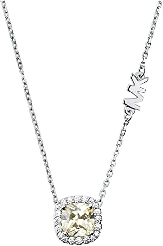 Michael Kors - PREMIUM Halskette Silber Ton Silber mit Kristall für Damen MKC1407BJ040