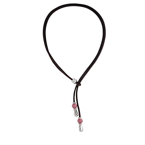 Beau Soleil Jewelry Lederkette Halskette Lederband-Kette individuell tragbar (Braun)
