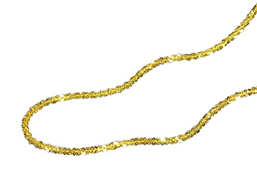 NicoWerk Damen Silberkette Edel aus 925 Sterling Silber Golden Schlicht Glänzend Funkelnd Glitzernd SKE572