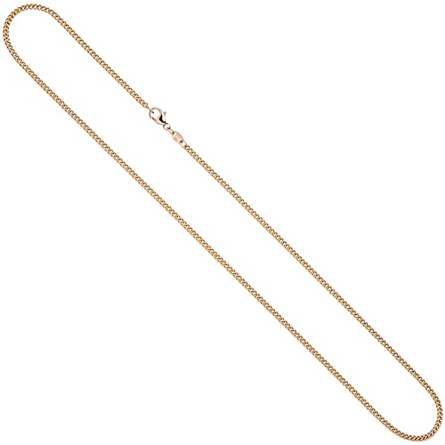 Jobo Damen Panzerkette 585 Rotgold 2,0 mm 50 cm Gold Kette Halskette Rotgoldkette Karabiner