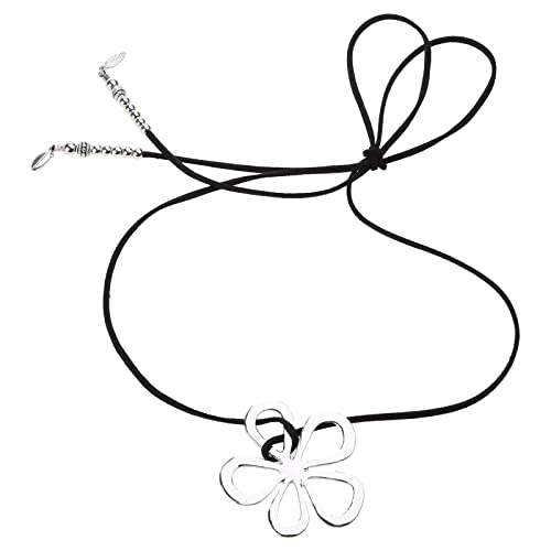 WATERBELINE Mode Blume Halsband Halskette Charme Lange Seil Kragen Braun Farbe Leder Kette Halsband Schmuck für Frauen Mädchen