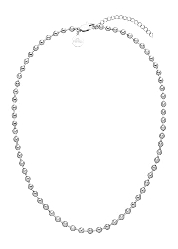 Purelei® Anxiety Fidget Bubble Kette – Verstellbare Kugelkette aus Edelstahl (18K vergoldet, Silber, Roségold) | Stilvolles Schmuckstück für Layering & Stressabbau (Silver)