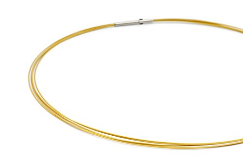 Heideman Halskette Damen Linea 5 aus Edelstahl gold farbend matt Kette für Frauen mit Doppeclip Verschluss Collier für Charms und Schmuck Anhänger Länge 48cm