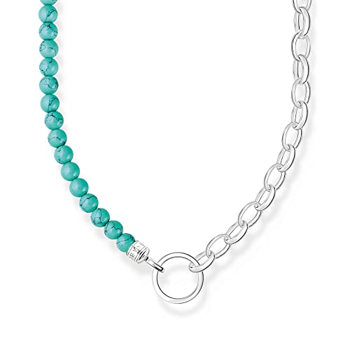 Thomas Sabo Kette mit blauen Perlen vergoldetes Silber KE2188-404-17