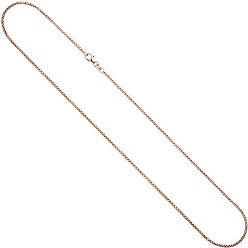Jobo Damen Venezianerkette 925 Silber rotgold vergoldet 1,5 mm 45 cm Halskette Kette