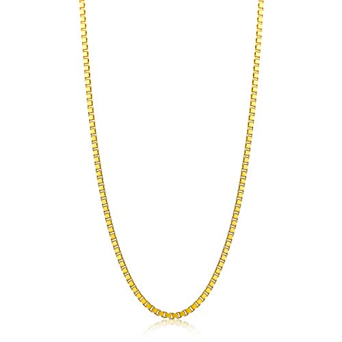 Miore Kette Damen Venezianer Halskette Gelbgold 14 Karat / 585 Gold, Länge 45 cm Schmuck