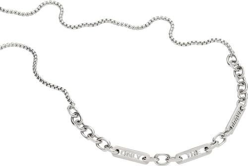 Diesel Halskette Für Männer Stahl, L 65Cm +/- 5Cm X B 6mm X H 2.2mm Silber Edelstahl Halskette, DX1329040
