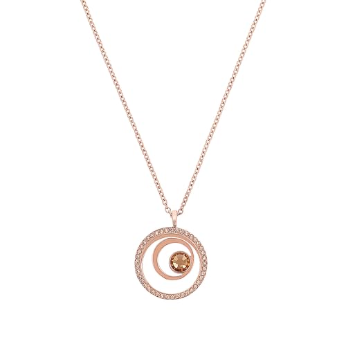 s.Oliver Kette mit Anhänger aus Edelstahl/925 Sterling Silber für Damen, Halsschmuck, mit Kristall, Kommt in Schmuck Geschenk Box