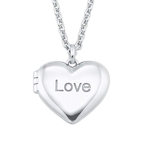 s.Oliver Kette mit Anhänger 925 Sterling Silber Damen Halsschmuck, 42+3 cm, Silber, Love, Kommt in Schmuck Geschenk Box, 2026085