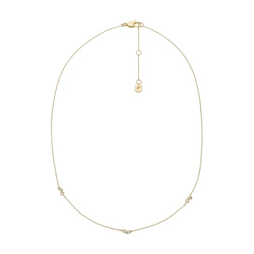 Fossil Ellis Damen Gold-Ton Messing Halskette, JA7287710