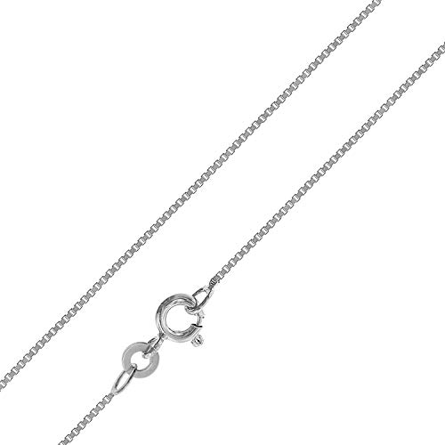 trendor Halskette für Anhänger Weißgold 333/8K Venezianer Kette 0,7 mm eleganter Halsschmuck aus Echtgold für Damen, wunderschöne Geschenkidee, 39682-40 40 cm