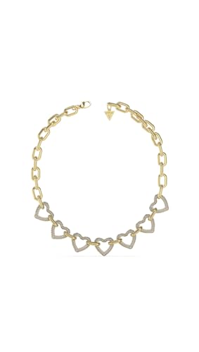 GUESS Damen-Kette Multi Pavée Herzen Goldfarben JUBN05012JWYG