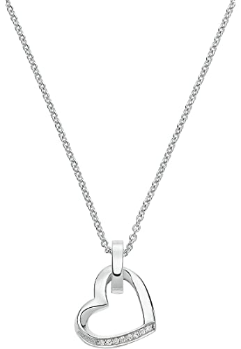 JETTE Damen-Kette 8 Zirkonia One Size, Silber 32010179
