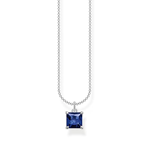 THOMAS SABO Damen Kette mit blauem Stein Silber 925 Sterlingsilber KE2156-699-32