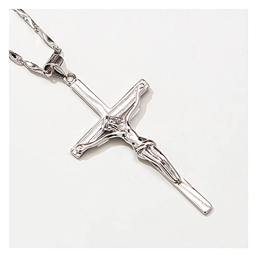KISOARTWQ Matching Necklace Paare Anhänger Halskette fossil Kette Damen Halskette Damen Kreuz Halskette 925 Sterling Silber Einfache Mode Einzigartiges Kreuz Halsketten Set