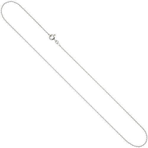 1,3mm Ankerkette Kette Halskette Collier Goldkette 585 Gold Weißgold 45cm Damen