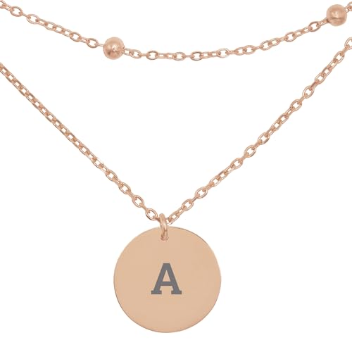 Heideman Halskette Damen aus Edelstahl rosegold farbend matt Kette für Frauen mit Gravur