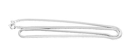 Hobra-Gold 40/42 / 45 cm Schlangenkette Silber 925 - Massive Silberkette Halskette Kette 1,6 oder 2,4 mm stark (42 cm - 1,6 mm - rhodiniert)