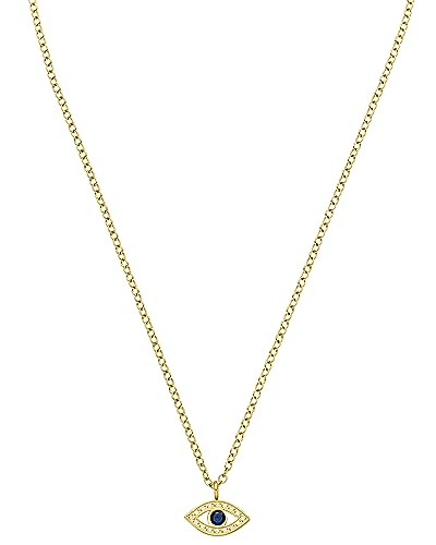 Purelei® Blue Eye Kette Damen (Gold) – Halskette Damen aus langlebigem Edelstahl – Wasserfeste Kette mit Anhänger – 40–45 cm Länge – Halskette für deinen individuellen Look