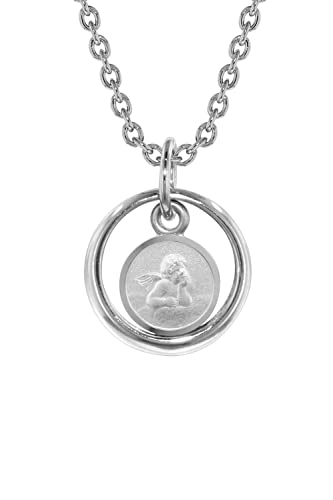 trendor Taufkette 925 Silber Taufring Mit Engel zauberhafter Taufschmuck für Mädchen, Jungen oder Mütter aus Sterling-Silber, Geschenkidee zur Taufe, 73259