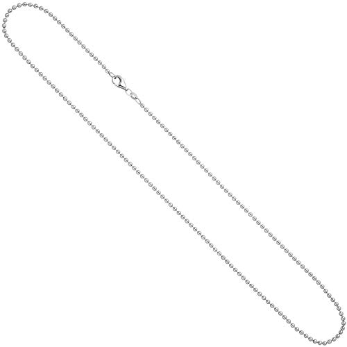 Jobo Damen Kugelkette 925 Silber diamantiert 1,2 mm 38 cm Kette Halskette Silberkette