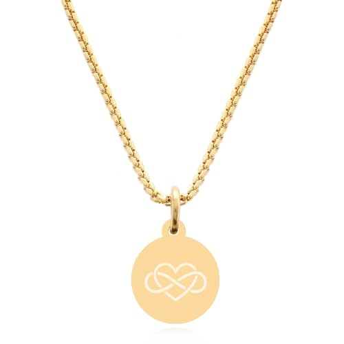 TIMANDO Freundschaftsketten für 2 Besties, Beste Freundin Kette mit Herz Unendlichkeitszeichen Anhänger, BFF Halskette Geschenk (gold-farben)