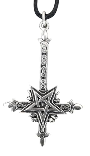 Kiss of Leather Kreuz Anhänger aus 925 Sterling Silber mit Kette 45-65 cm SI.133