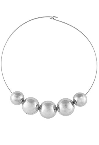 Kenneth Jay Lane Damen Halskette 'Big Pearls' Silber Statement Kette Halsreif