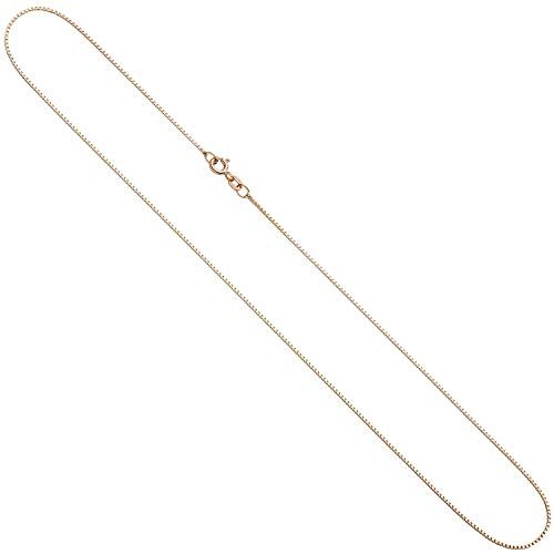 Schmuck Krone 0,8mm feine Venezianerkette Kette Collier aus 925 Silber rotgold vergoldet 45cm