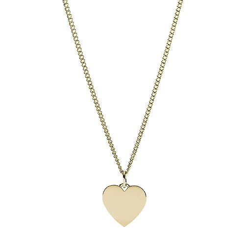 Fossil Damen Halskette Heart Gold-Tone Stainless Steel JF03080710