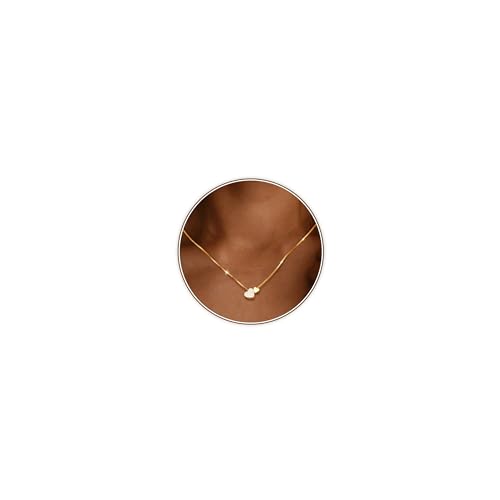 JeweBella Sterling Silber 925 Kette für Damen Mädchen Silber Herz Zirkonia Halskette 18K Vergoldete Herzkette Gold Rosegold Verstellbar Ketten mit Herzanhänger Schmuck Halskette Geschenk