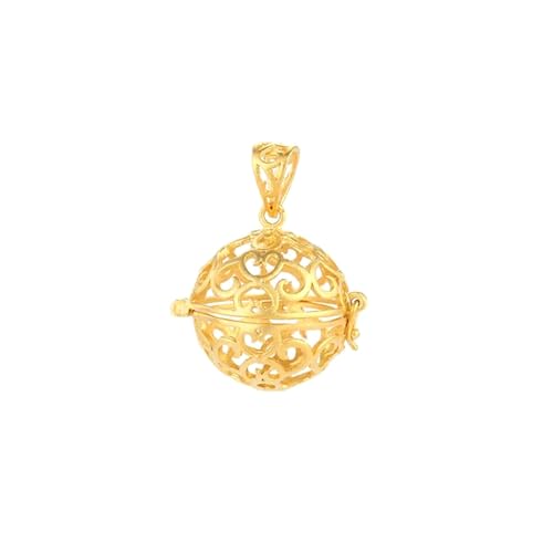 SUGARKITTEN LONDON Sterling Silber Filigrane Liebe Herzen Engelsrufer Harmony Ball Anhänger Medaillon Box Kette Halskette Rhodium Roségold Gold, Einheitsgröße, Sterling Silber, Kein Edelstein